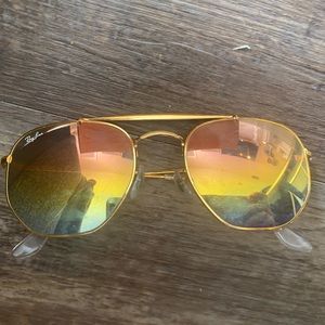 Metal gradient rainbow ray ban sunglasses